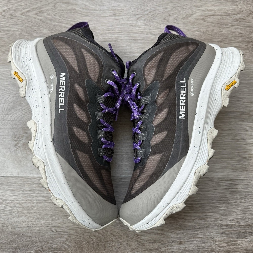 Merrell Moab Speed Mid Waterproof Hiking Boots Womens 10 Purple Vibram